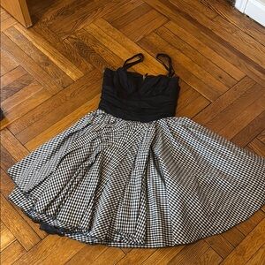 Black and White Dolce and Gabbana Gingham Dress